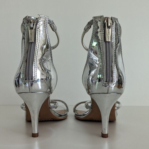 Vince Camuto Silver Metallic High Heels Women's 8 - Picture 4 of 7